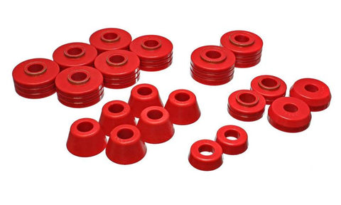 Energy Suspension Ford Bronco Body Mount Set - Red - 4.4102R