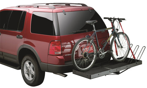 Lund Universal Cargo Bike Attachment 20x60 Non-Folding Steel Carrier - Black - 601009