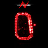 ANZO 1999-2002 Chevy Silverado 1500 LED Taillights Plank Style Black w/Clear Lens - 311324