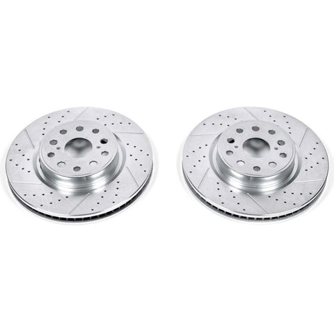 Power Stop 07-17 Lexus LS460 Front Evolution Drilled & Slotted Rotors - Pair - JBR1304XPR