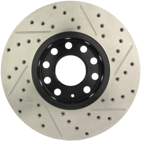 StopTech 96-7/04 Audi A4 / 95-01 A6 / 7/98-05 VW Passat Right Front Slotted and Drilled Rotor - 127.33039R