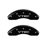 MGP Front set 2 Caliper Covers Engraved Front Vtec Black finish silver ch - 20210FVTCBK