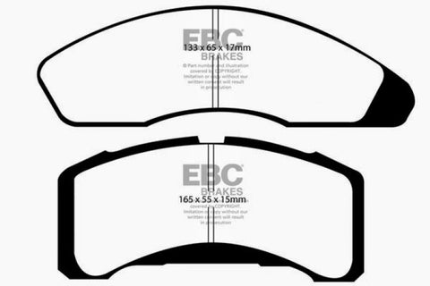 EBC 78-83 Ford Fairmont 2.3 Yellowstuff Front Brake Pads - DP41151R