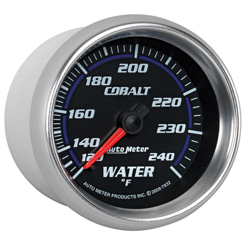 Autometer Cobalt 66mm 120-240 Degree F Mechanical Water Temperature Gauge - 7932