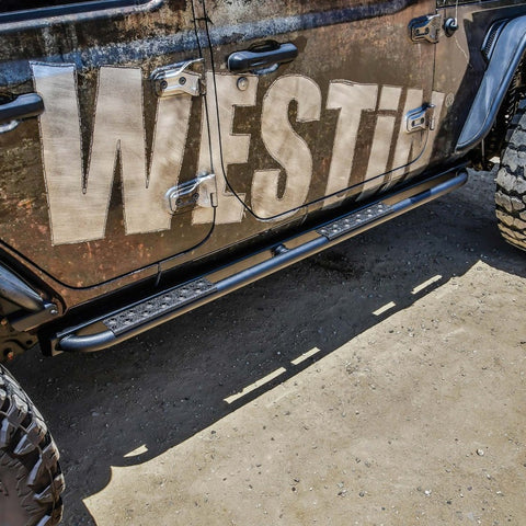Westin 18-23 Jeep Wrangler JL Unlimited 4dr Rock Slider - Textured Black - 42-14065