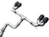 AWE Tuning MK8 Volkswagen Golf R 3in Track Edition Quad Exhaust - Diamond Black Tips - 3020-43658