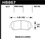 Hawk 13-16 Mazda CX-5 LTS Front Brake Pads - HB867Y.622