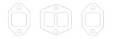 Cometic Oldsmobile 371 Gen-1 Rocket V8 .059in CFM Exhaust Manifold Gasket Kit J-2 Golden Rocket - C5131-059