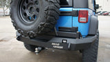 Road Armor 07-17 Jeep Wrangler JK Stealth Rear Non-Winch Bumper w/Tire Carrier - Tex Blk - 508R0B-TC