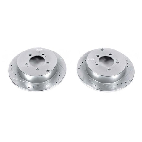 Power Stop 09-15 Mitsubishi Lancer Rear Evolution Drilled & Slotted Rotors - Pair - JBR1374XPR