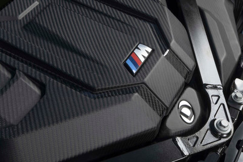 Dinan 21-27 BMW M2/M3/M4 (G80/G82/G87) Matte Carbon Fiber Engine Cover w/Gloss Accents - D590-0005-B