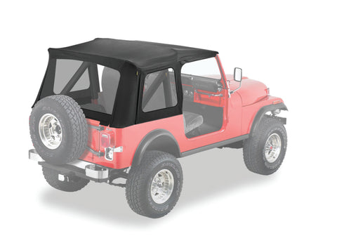 Bestop 76-86 Jeep Cj7 / 87-95 Wrangler YJ Supertop Classic Skin (Black Denim Clear Windows) - 55799-15