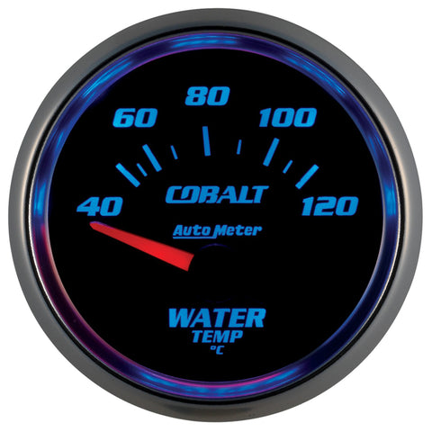 Autometer Cobalt 52mm Short Sweep Electronic 40-120 Deg C Water Temperature Gauge - 6137-M