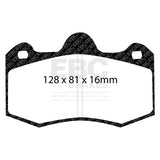 EBC Racing 10-16 Lotus Evora 3.5L RP-X Front Brake Pads - DP8036RPX