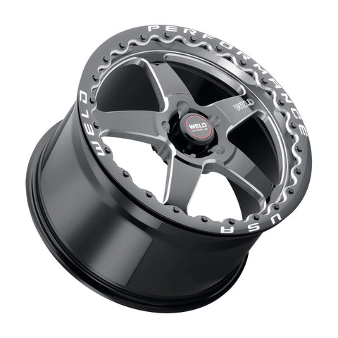 Weld S904 17X10 Ventura Drag Beadlock 5X135 ET10 BS5.9 Gloss Black MIL Dia 87.1 - S90470086P10