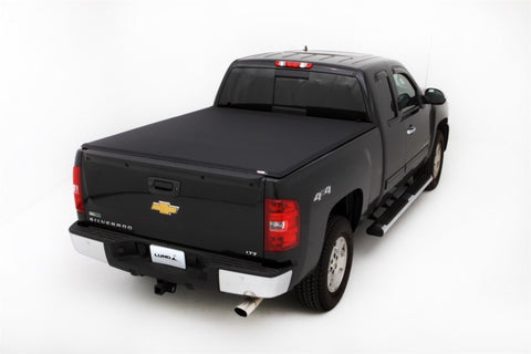Lund 07-13 Chevy Silverado 1500 (6.5ft. Bed) Genesis Elite Tri-Fold Tonneau Cover - Black - 95893