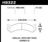 Hawk Chevy / GMC Truck / Hummer LTS Street Front Brake Pads - HB322Y.717