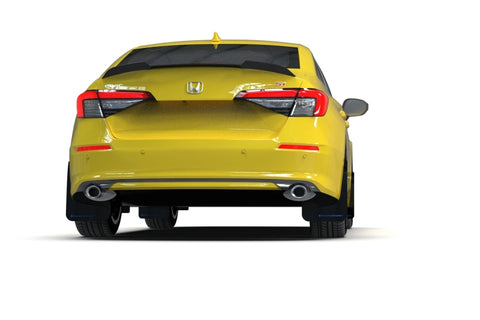 Rally Armor 22-26 Honda Civic/Civic Si/Sport Red UR Mud Flap w/White Logo - MF90-UR-RD/WH