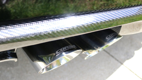 Corsa 16-18 Cadillac ATS-V 3.6T 4in Polished Sport Axle-Back Exhaust - 14478