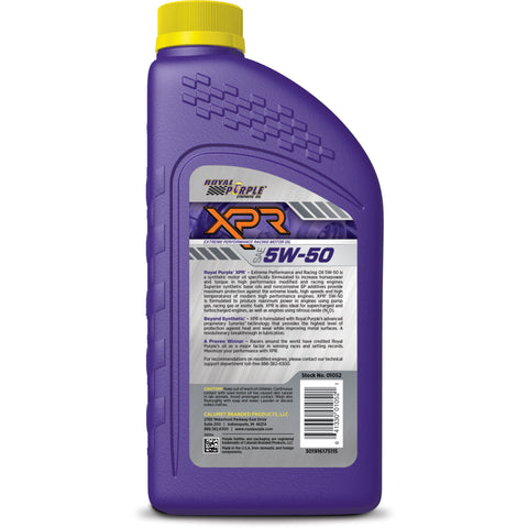 Royal Purple XPR Synthetic Extreme Performance 5W50 Racing Oil - 1 Quart - 06052