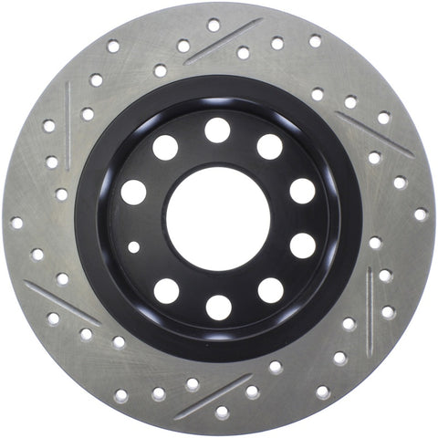 StopTech 11-17 Volkswagen Jetta /Golf / Golf GTI Slotted & Drilled Rear Left Rotor - 127.33135L