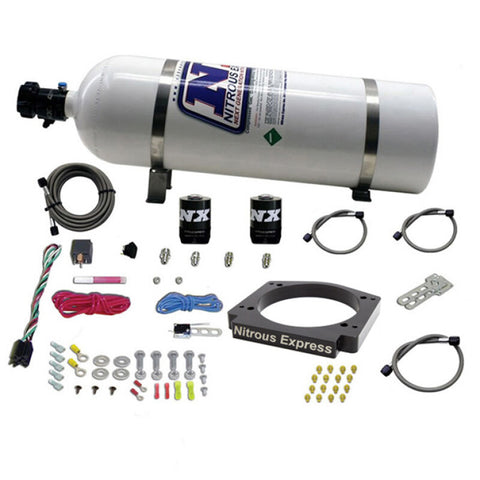 Nitrous Express GM LS 112mm Adapter Plate Kit (100-400HP) w/ 15LB Bottle - 20917-15