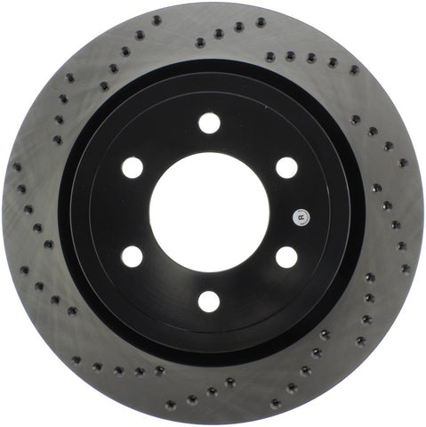 StopTech 2019 Ford Raptor w/ Electronic Parking Brake Sport Cross Drilled Right Rear Rotor - 128.65153R