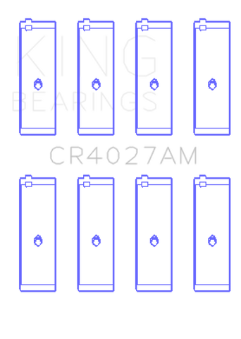 King Engine Bearings Toyota 3E (Size +0.25mm) Connecting Rod Bearing Set - CR4027AM1.25