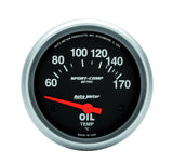 Autometer Sport-Comp 66.7mm 60-170 Deg C Short Sweep Electronic Oil Temperature Gauge - 3543-M