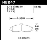 Hawk 2008-2009 Cadillac XLR Platinum HPS 5.0 Front Brake Pads - HB247B.575