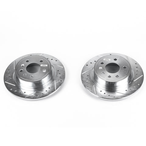 Power Stop 99-10 Saab 9-5 Rear Evolution Drilled & Slotted Rotors - Pair - EBR693XPR