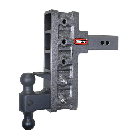 Gen-Y Mega Duty 2.5in Shank 9in Offset Drop 21K Hitch w/GH-061 Dual-Ball/GH-062 Pintle Lock - GH-925