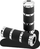 Performance Machine Handle Grip Set- XL Rubber 2K8 - Chrome - 0063-2018-CH