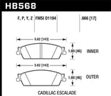 Hawk 07-08 Escalade 6.2 / 07-08 Avalanche Super Duty Rear Brake Pads - HB568P.666