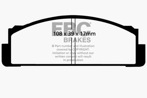 EBC 68-83 Fiat 124 1.6 Yellowstuff Front Brake Pads - DP4116R