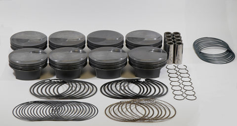 Mahle MS Piston Set BBC 510ci 4.31in Bore 4.375in Stroke 6.385in Rod .990 Pin 18cc 10.5 CR Set of 8 - 929907210
