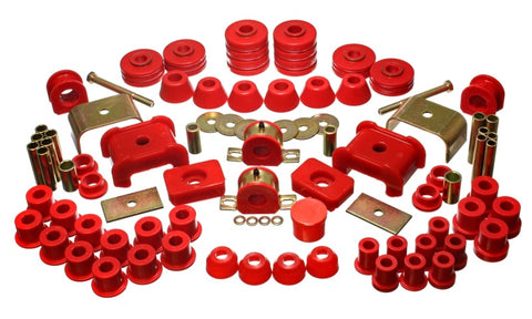 Energy Suspension 73-80 Chev/GMC 4WD w/Aftermarket Front Springs Red Hyper-Flex Master Bushing Set - 3.18105R