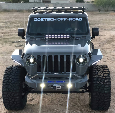 Oracle Oculus Bi-LED Projector Headlights for Jeep JL/Gladiator JT - Matte Blk - 5500K - 5839-504