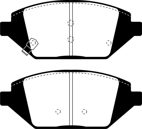 EBC 2016+ Chevrolet Spark 1.4L Greenstuff Front Brake Pads - DP23058