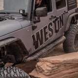 Westin/Snyper 07-17 Jeep Wrangler Unlimited Triple Tube Rock Rail Steps - Textured Black - 42-6015