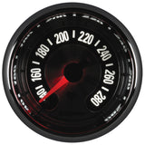Autometer American Muscle 2-1/16in Full Sweep Electric Digital Stepper 140-280 Deg F Oil Temp Gauge - 1256
