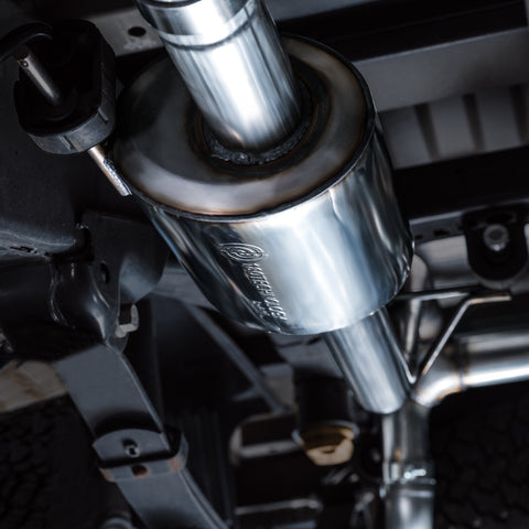 AWE Tuning 2021+ Ford F-150 Tremor (w/ Bumper Cutouts) 0FG Resonated Catback - Diamond Black Tips - 3015-33402