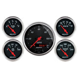 Autometer Designer Black Dash Kit 5pc MPH / Fuel / Oil / WTMP / Volt - 1450