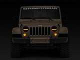 Raxiom 97-18 Jeep Wrangler TJ & JK Axial 7-In LED Headlights w/ DRL - Blk Housing (Clear Lens) - J143372