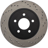 StopTech 05-10 Ford Mustang V6/4.0L / GT V8/4.6L Cross Drilled Left Rear Rotor - 128.61087L
