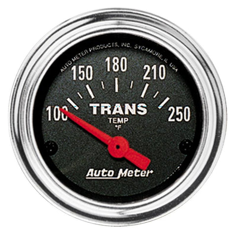 Autometer Traditional Chrome 2-1/16in 100-250 Degree F Electric Transmission Temperature Gauge - 2552