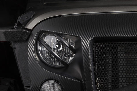 Rugged Ridge 07-18 Jeep Wrangler JK Black Elite Pivotal Headlight Euro Guard - 11230.13