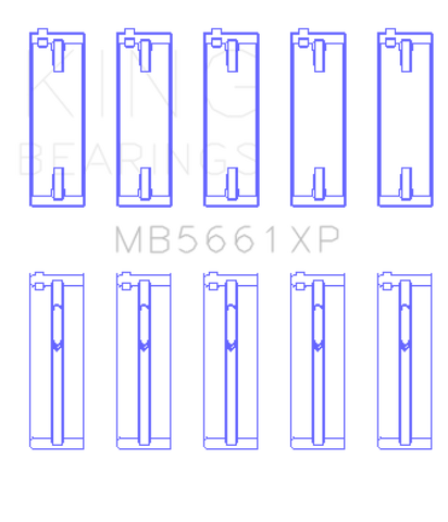 King Audi/Volkswagen ADZ/AWT/APK/BHP/BPY/AKS 1.6/1.8/2.0L Crankshaft Main Bearing Set - MB5661XP