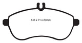 EBC 12-14 Mercedes-Benz C250 (W204) 1.8 Turbo Yellowstuff Front Brake Pads - DP41989R