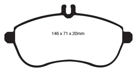 EBC 12-14 Mercedes-Benz C250 (W204) 1.8 Turbo Redstuff Front Brake Pads - DP31989C